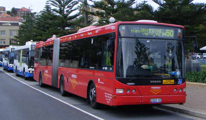Sydney Buses Metrobus Volvo B12BLEA Volgren CR228L 2222